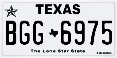 TX license plate BGG6975