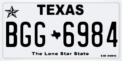 TX license plate BGG6984