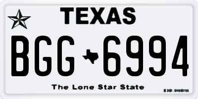 TX license plate BGG6994