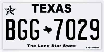 TX license plate BGG7029