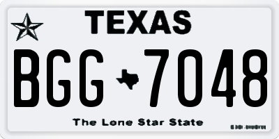 TX license plate BGG7048