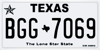 TX license plate BGG7069