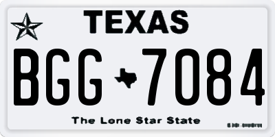 TX license plate BGG7084