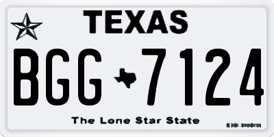 TX license plate BGG7124