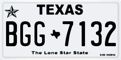 TX license plate BGG7132
