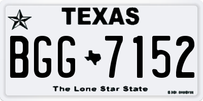 TX license plate BGG7152