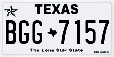 TX license plate BGG7157