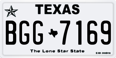 TX license plate BGG7169