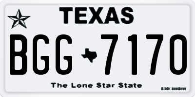 TX license plate BGG7170