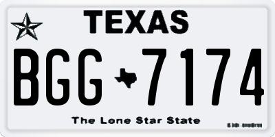TX license plate BGG7174