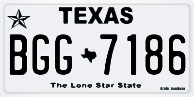 TX license plate BGG7186