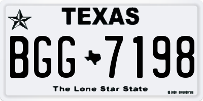 TX license plate BGG7198