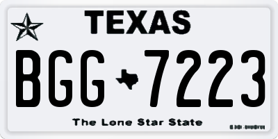 TX license plate BGG7223