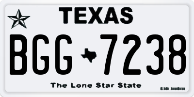 TX license plate BGG7238