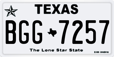 TX license plate BGG7257