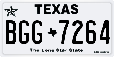 TX license plate BGG7264