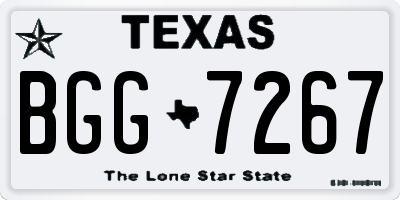 TX license plate BGG7267