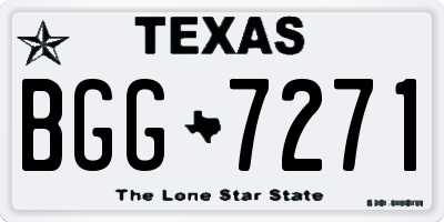 TX license plate BGG7271