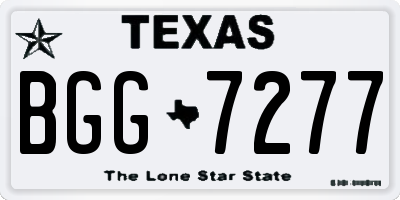 TX license plate BGG7277