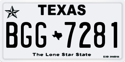 TX license plate BGG7281