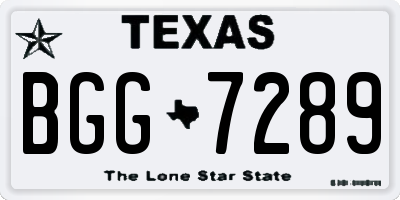 TX license plate BGG7289