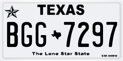 TX license plate BGG7297