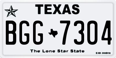 TX license plate BGG7304