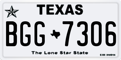 TX license plate BGG7306