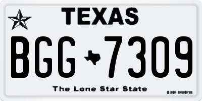 TX license plate BGG7309