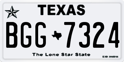 TX license plate BGG7324