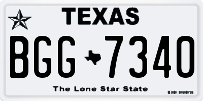 TX license plate BGG7340
