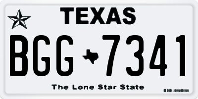 TX license plate BGG7341
