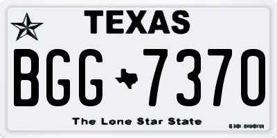 TX license plate BGG7370