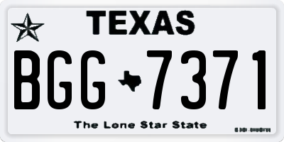 TX license plate BGG7371