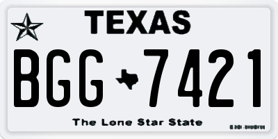 TX license plate BGG7421
