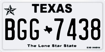 TX license plate BGG7438