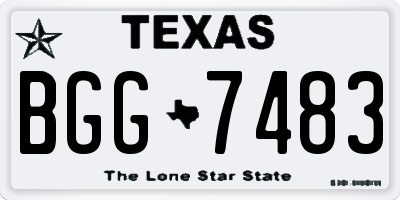 TX license plate BGG7483