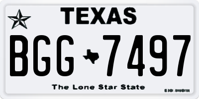 TX license plate BGG7497