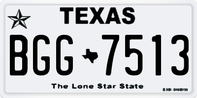 TX license plate BGG7513
