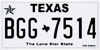 TX license plate BGG7514