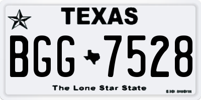 TX license plate BGG7528