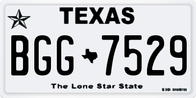 TX license plate BGG7529