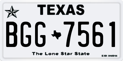 TX license plate BGG7561