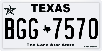 TX license plate BGG7570