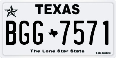 TX license plate BGG7571