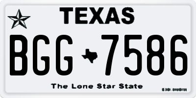 TX license plate BGG7586