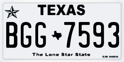 TX license plate BGG7593