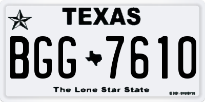 TX license plate BGG7610