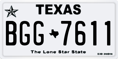 TX license plate BGG7611