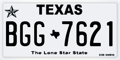 TX license plate BGG7621